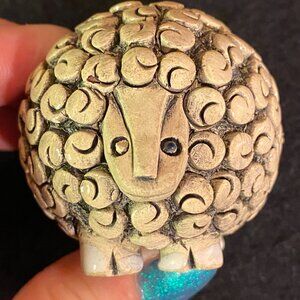 Artesania Rinconada Sheep Figurines Lot of 2 – Hand Painted Uruguay, Retired